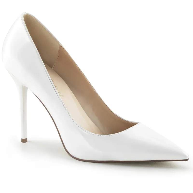 Pleaser Classique-20-White-Size 15-Clearance sold by Shoe Freaks