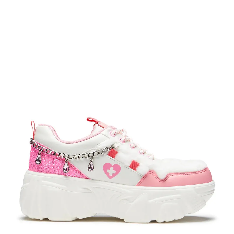 Kawaii Cryptid Chain Trainers - White sold by Shoe Freaks