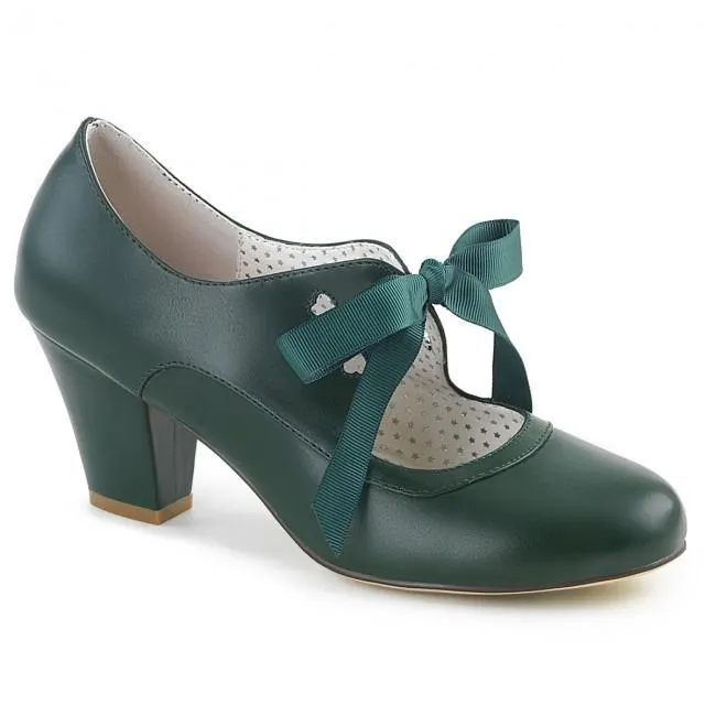 Pin Up Couture Wiggle-32-Green-Size 7-Clearance sold by Shoe Freaks