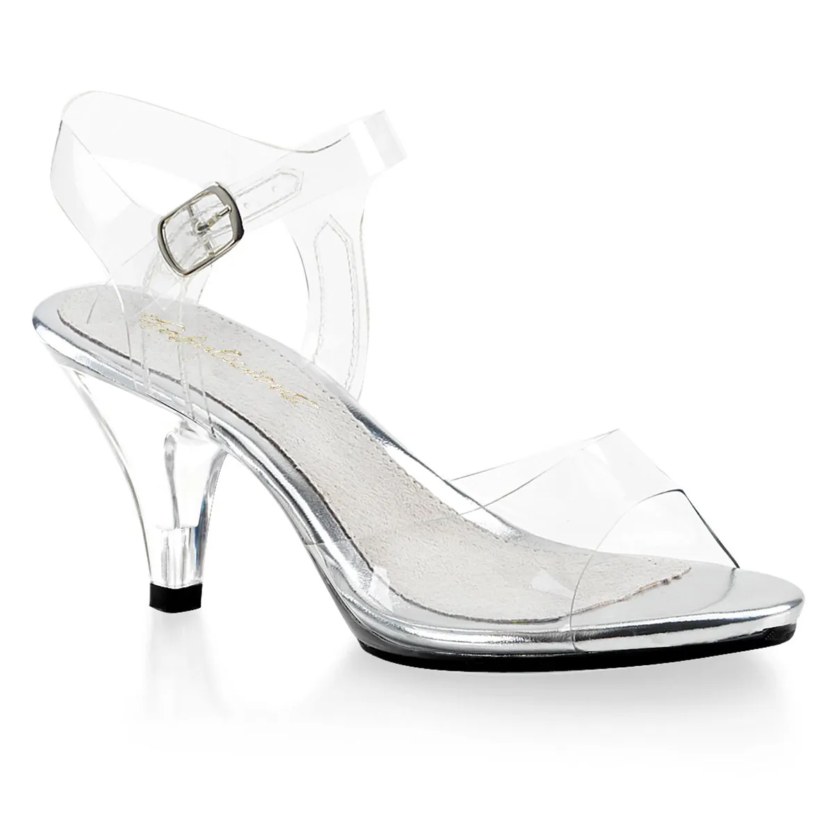 Fabulicious Belle-308-Clear-Size 8-Clearance sold by Shoe Freaks