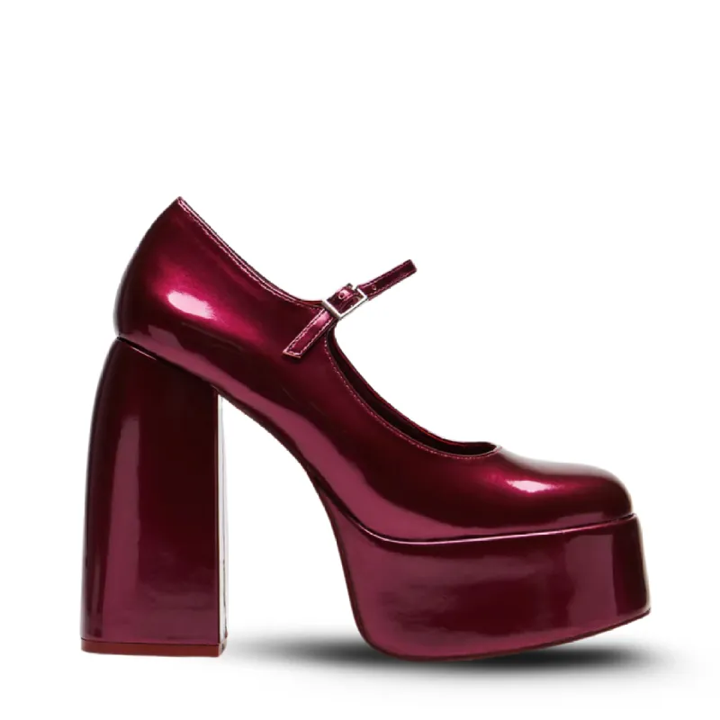 Sweet Attitude Platform Heels - Magenta Gleam sold by Shoe Freaks