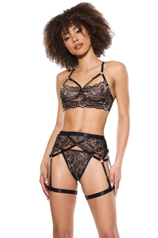 Bra, Garter Belt & Thong Set sold by Shoe Freaks