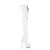Pleaser Delight-3027-White-Black-Size 6-Clearance sold by Shoe Freaks