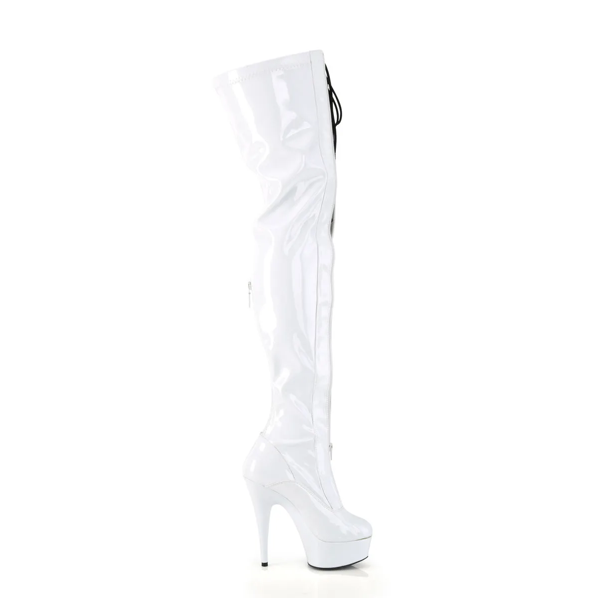 Pleaser Delight-3027-White-Black-Size 6-Clearance sold by Shoe Freaks product image thumbnail 5