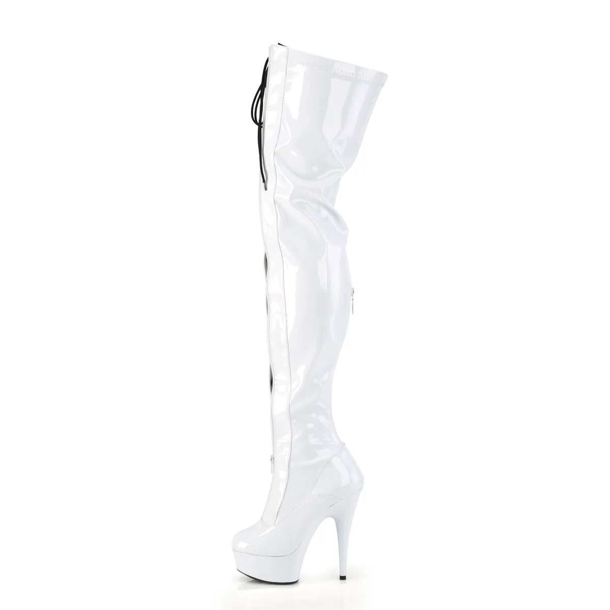 Pleaser Delight-3027-White-Black-Size 6-Clearance sold by Shoe Freaks product image thumbnail 3