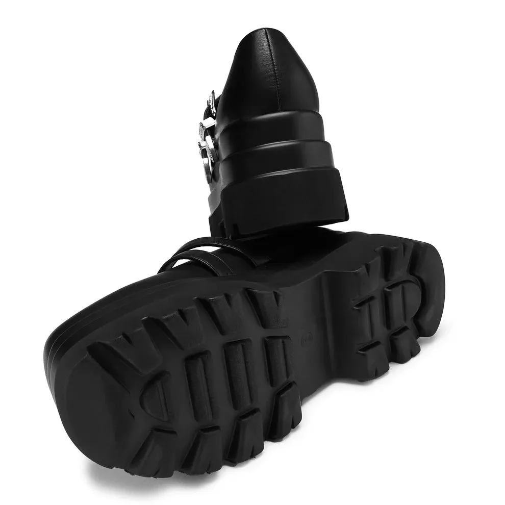 Damona Trident Ornate Buckle Mary Janes - Black sold by Shoe Freaks product image thumbnail 5