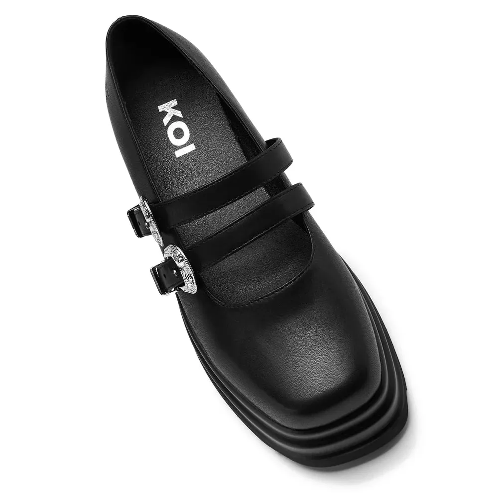 Damona Trident Ornate Buckle Mary Janes - Black sold by Shoe Freaks product image thumbnail 4