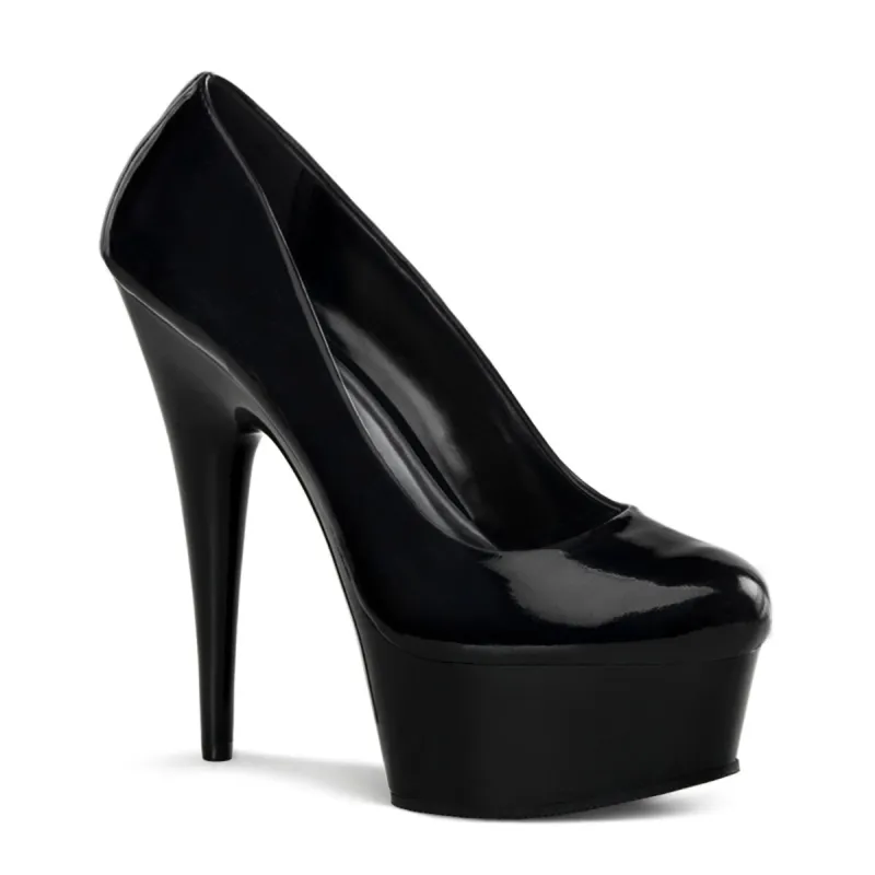 Pleaser Delight-685-Black-Size 5-Clearance sold by Shoe Freaks