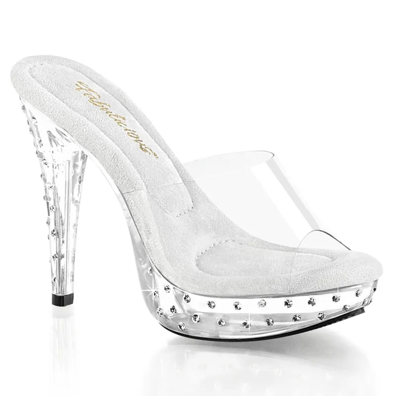 Fabulicious Cocktail-501SDT-Clear-Size 8-Clearance sold by Shoe Freaks