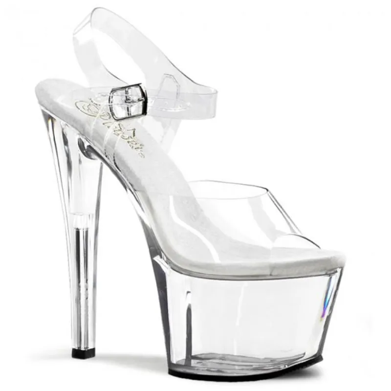 Pleaser Sky-308-Clear-Size 8-Clearance sold by Shoe Freaks