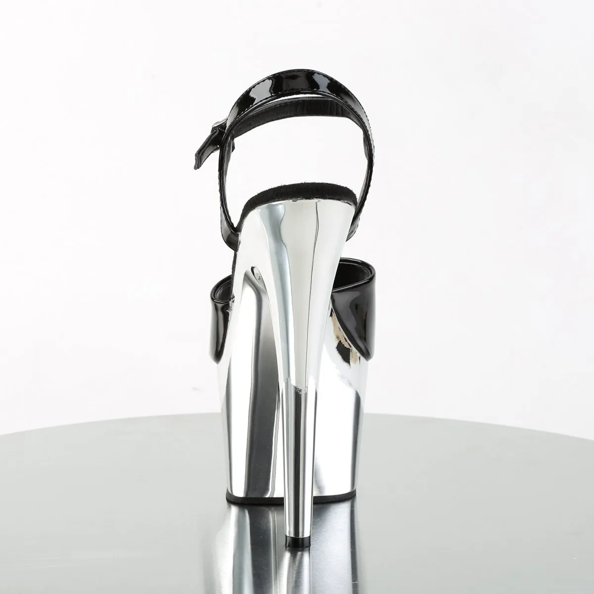 Pleaser Adore-709-Black-Silver Chrome-Size 7-Clearance sold by Shoe Freaks product image thumbnail 4