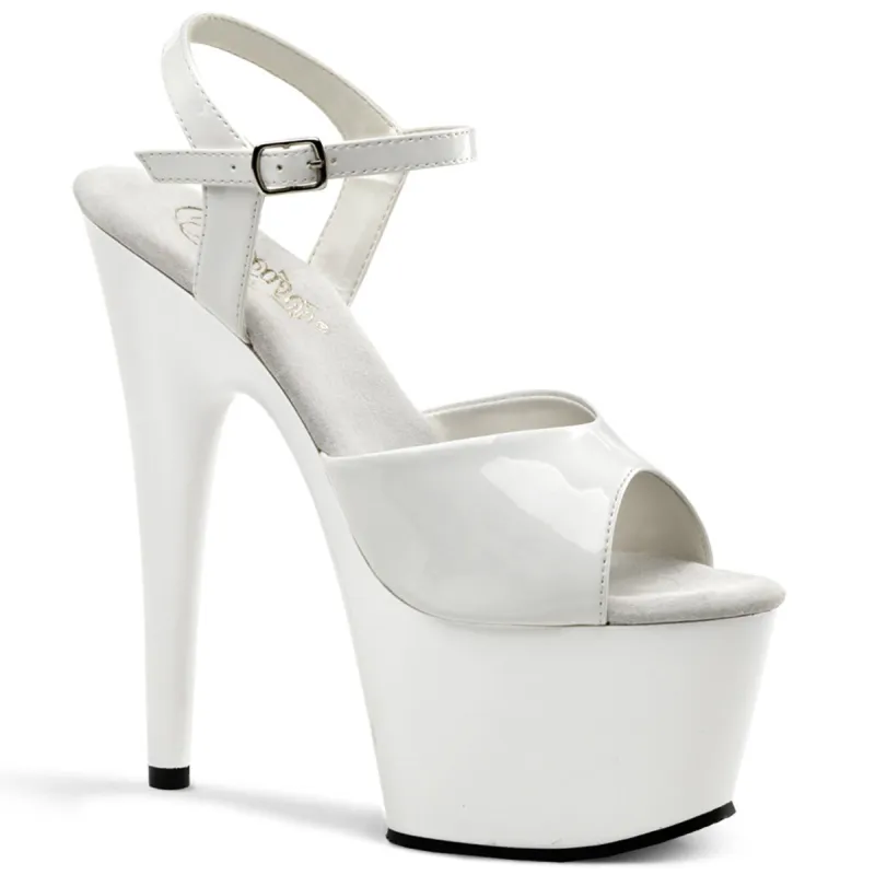 Pleaser Adore-709-White-Size 8-Clearance sold by Shoe Freaks