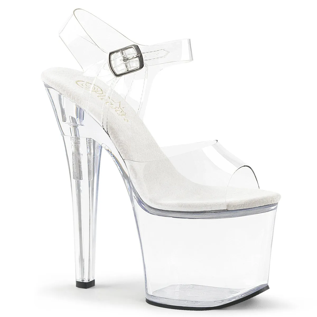 Pleaser Radiant-708-Clear-Size 8-Clearance sold by Shoe Freaks