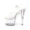 Pleaser Adore-708-Clear-Size 5-Clearance sold by Shoe Freaks