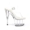 Pleaser Adore-708-Clear-Size 5-Clearance sold by Shoe Freaks