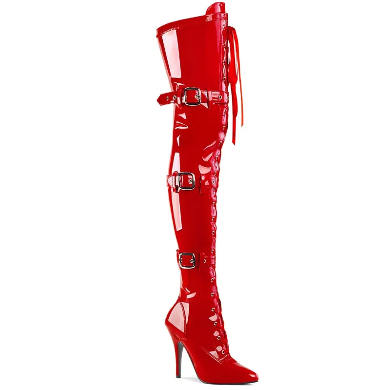 Pleaser Seduce-3028-Red-Size 9-Clearance sold by Shoe Freaks