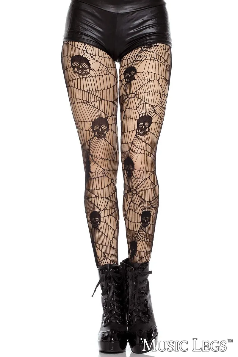Skull Net Pantyhose sold by Shoe Freaks