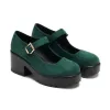 Tira Suede Mary Janes ‘ Evergreen Edition’-Green-Size 9-Clearance sold by Shoe Freaks