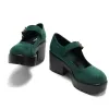 Tira Suede Mary Janes ‘ Evergreen Edition’-Green-Size 9-Clearance sold by Shoe Freaks