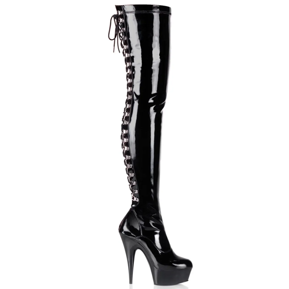 Pleaser Delight-3063-Black-Size 8-Clearance sold by Shoe Freaks