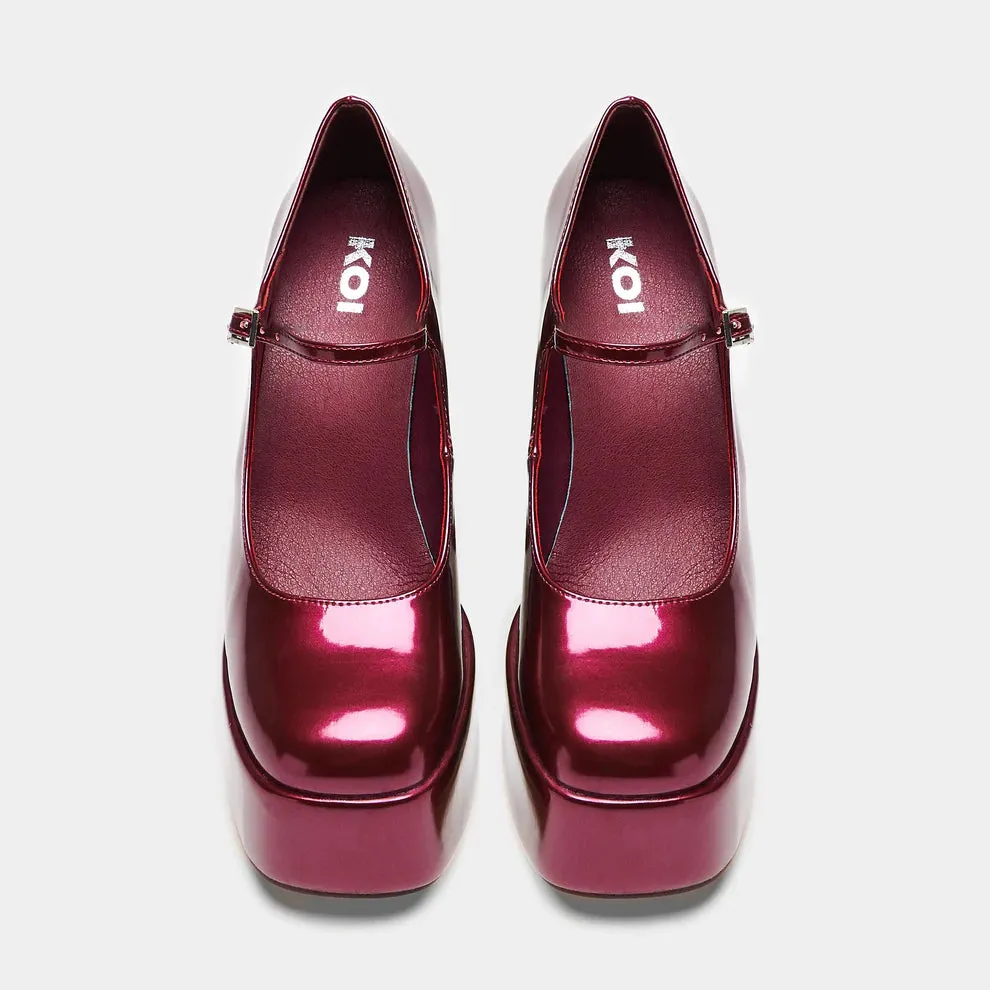 Sweet Attitude Platform Heels - Magenta Gleam-Size 8-Clearance sold by Shoe Freaks product image thumbnail 4