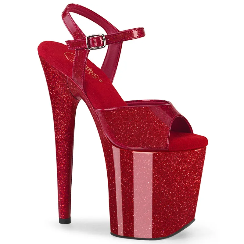 Pleaser Flamingo-809GP-Red-Size 10-Clearance sold by Shoe Freaks