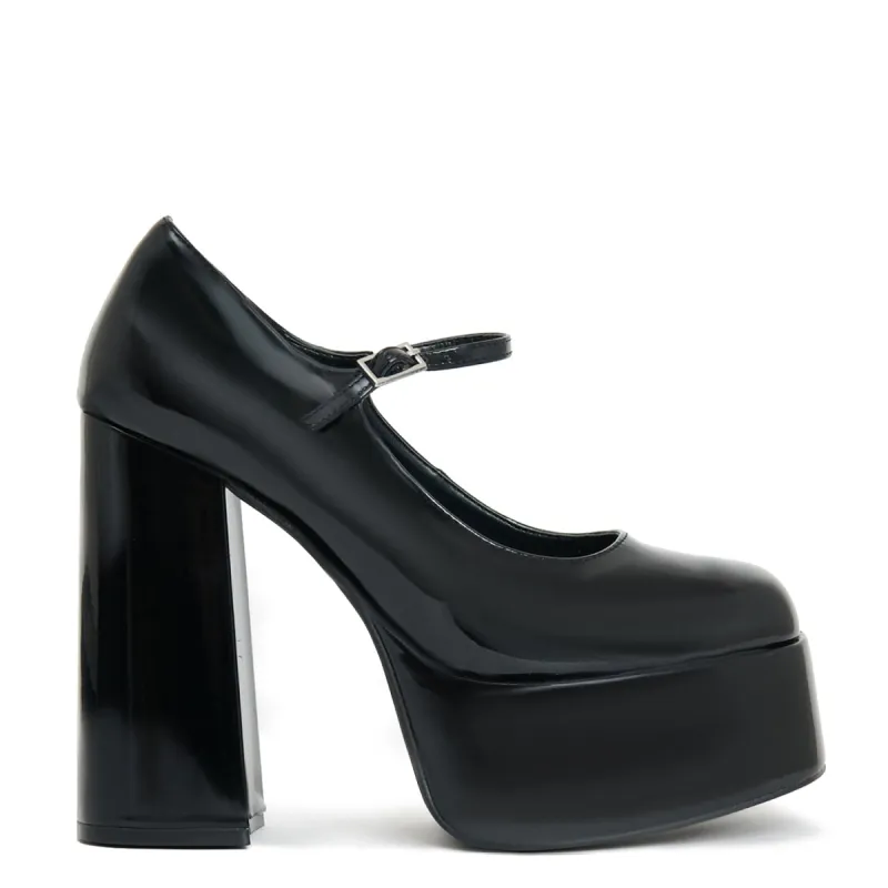 Darkbloom Black Patent Platform Heels-Size 6-Clearance sold by Shoe Freaks