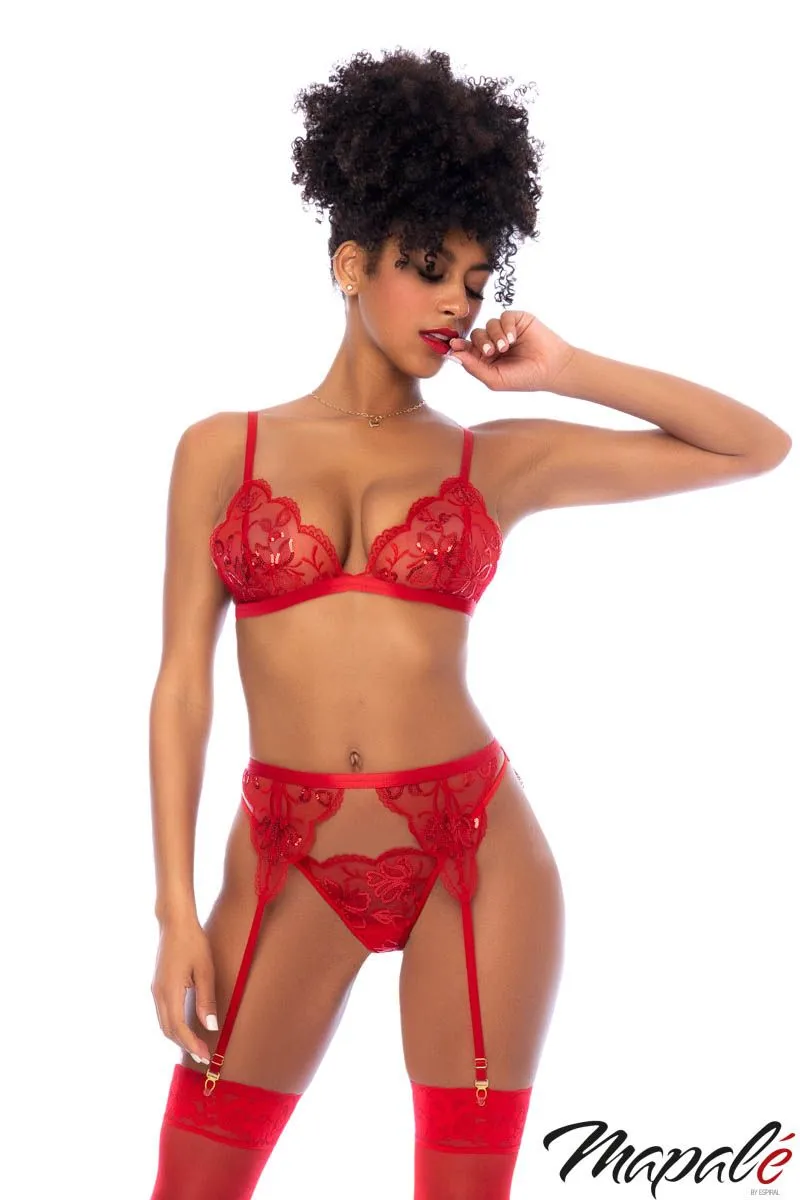 Sequin Lace 3Pc. Set sold by Shoe Freaks