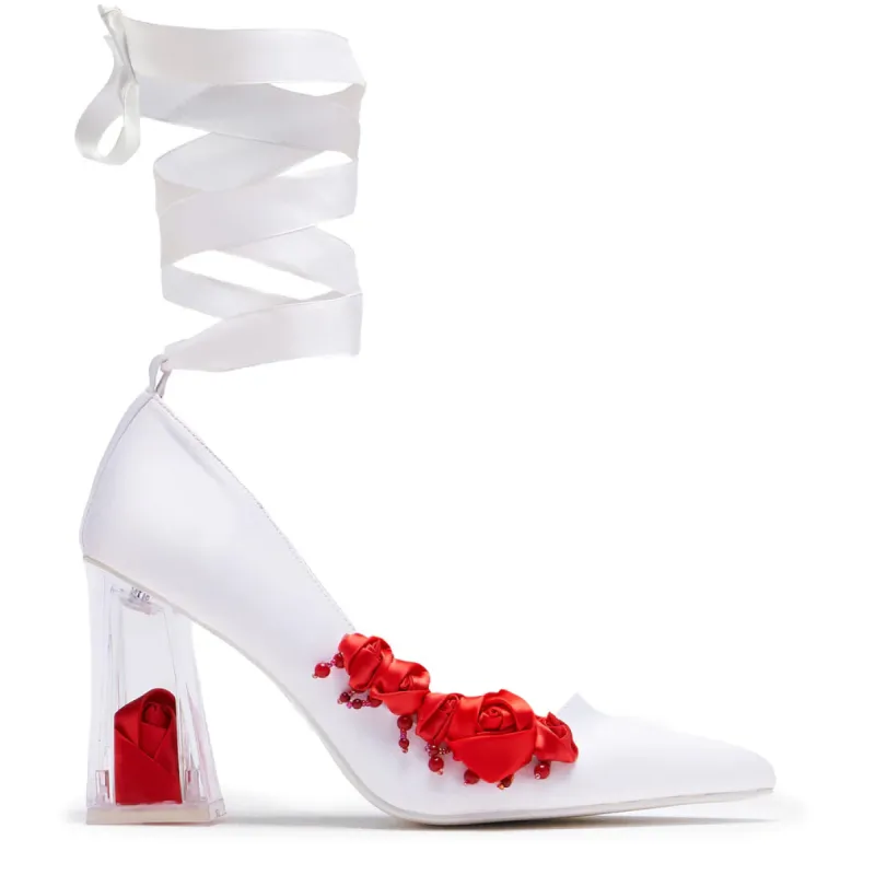 Bella’s Nightmare Rose Heels - Pearl sold by Shoe Freaks