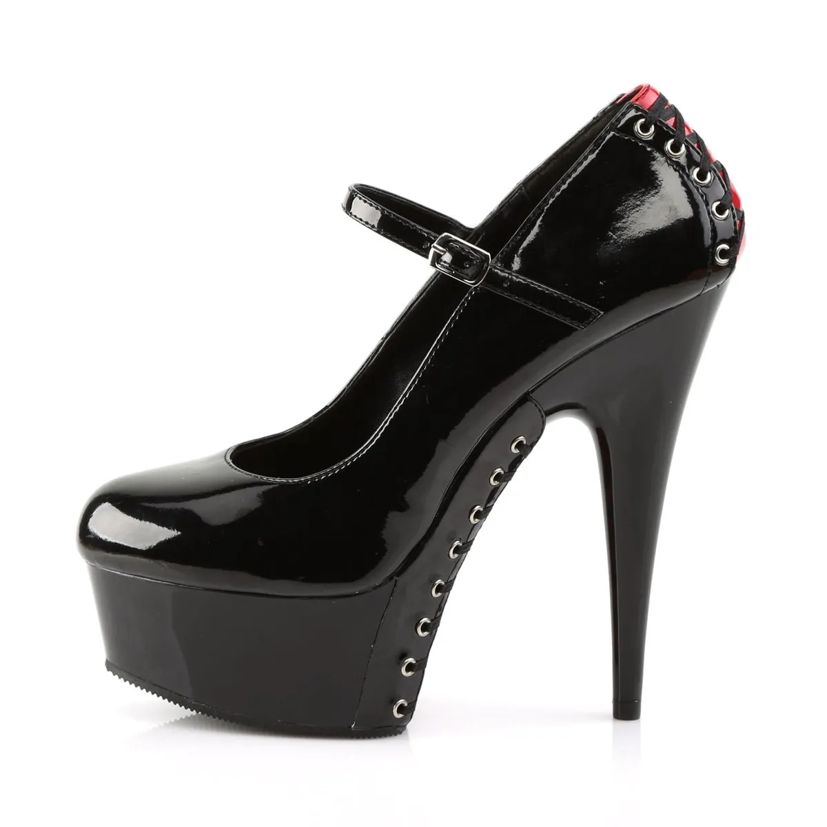 Pleaser Delight-687FH-Black-Red-Size 10-Clearance sold by Shoe Freaks product image thumbnail 3