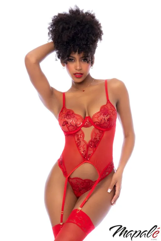 Sequin Lace Bustier sold by Shoe Freaks