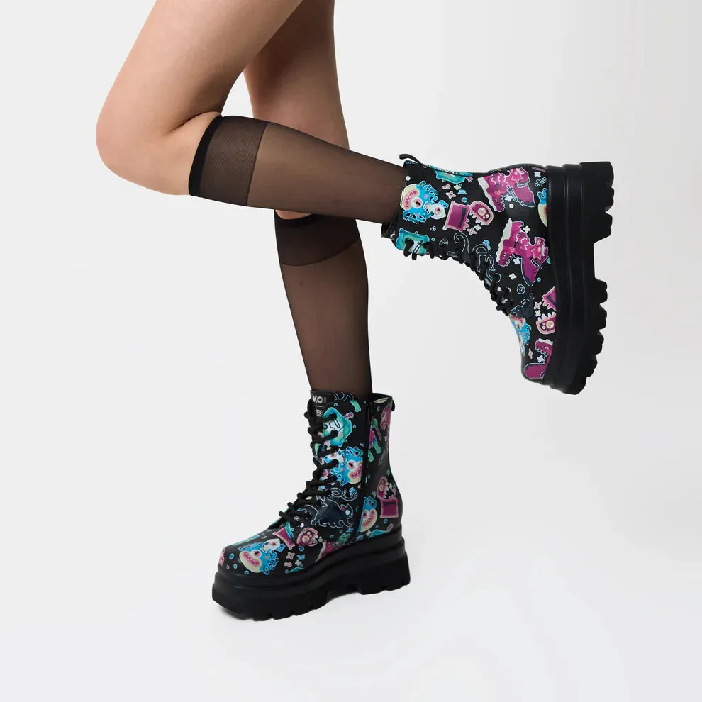 L’otta Monsters Trident Platform Boots - Black Multi sold by Shoe Freaks product image thumbnail 3
