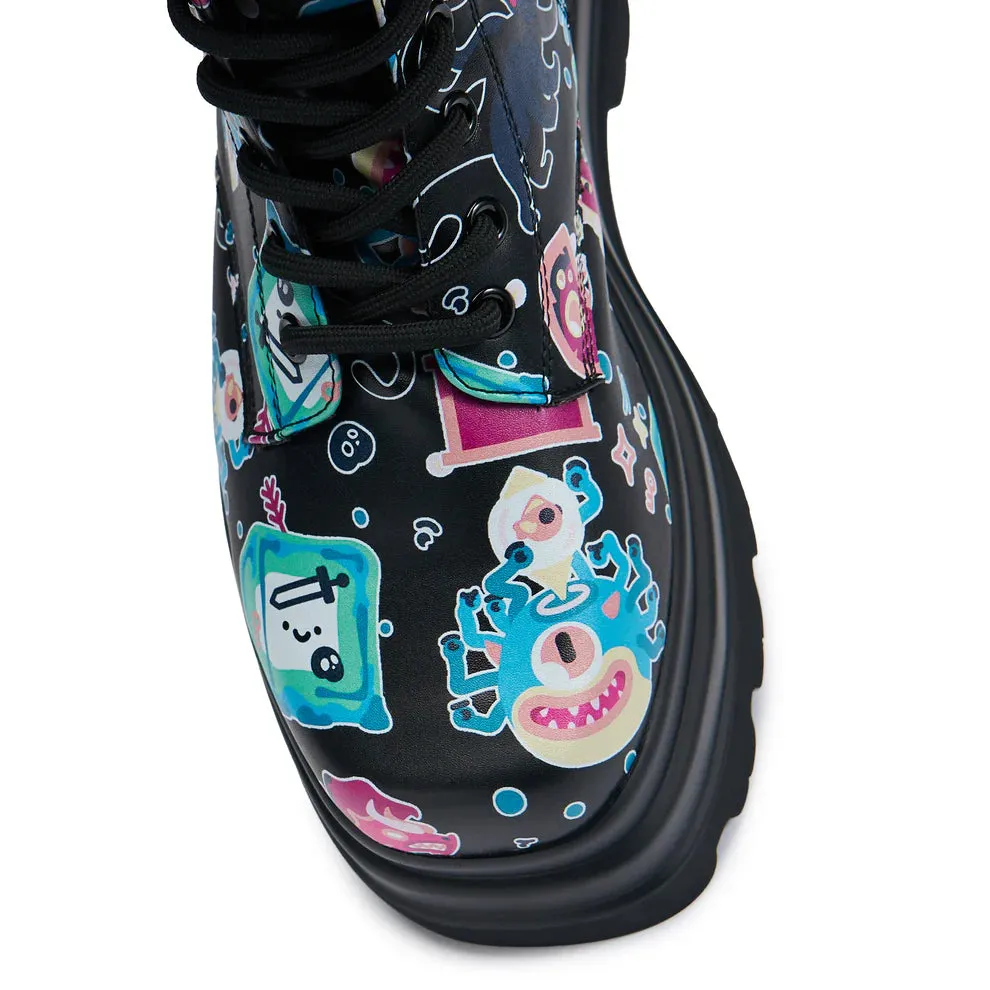L’otta Monsters Trident Platform Boots - Black Multi sold by Shoe Freaks product image thumbnail 4