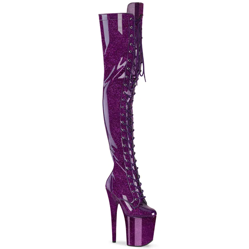 Pleaser Flamingo-3020GP-Purple-Size 5-Clearance sold by Shoe Freaks