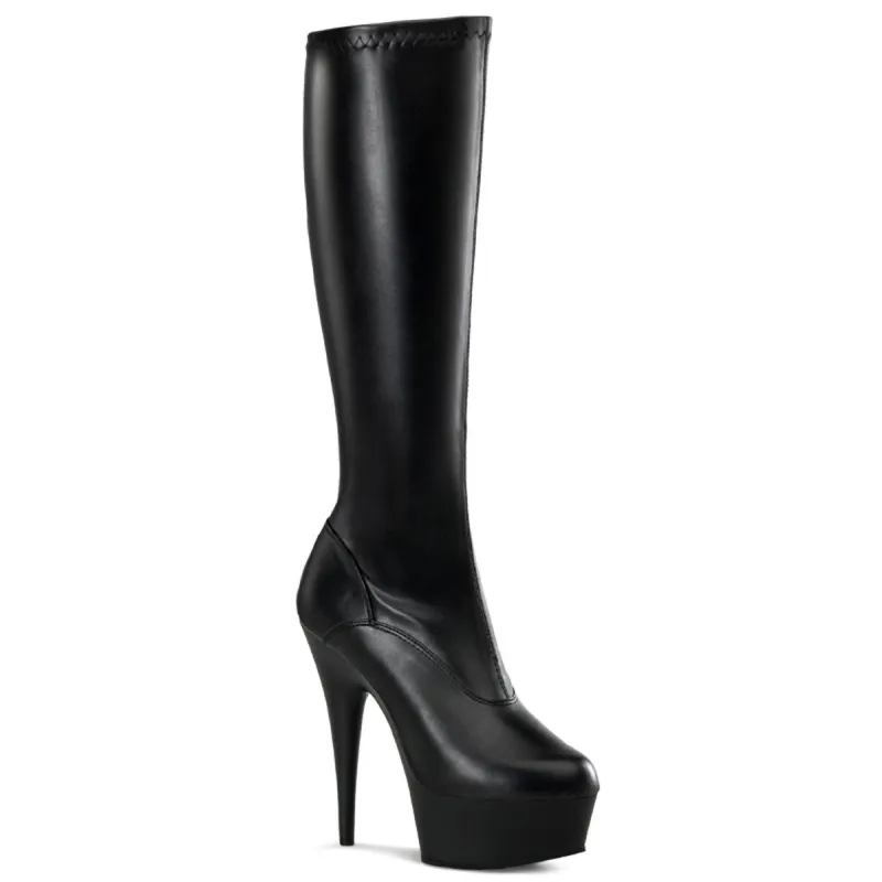 Pleaser Delight-2000-Black-Size 8-Clearance sold by Shoe Freaks