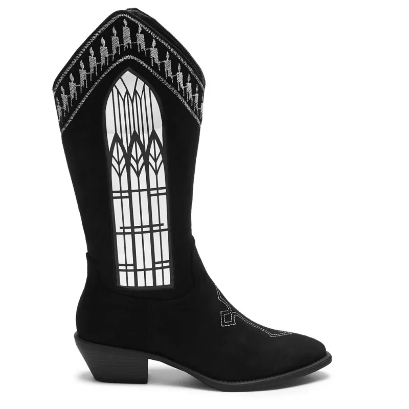 Broken Confessions Cowboy Boots - Black-Size 5-Clearance sold by Shoe Freaks