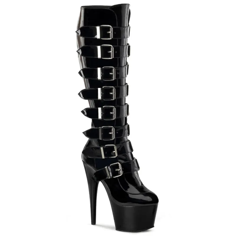 Pleaser Adore-2043-Black-Size 9-Clearance sold by Shoe Freaks