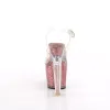 Pleaser Lovesick-708SG-Clear/Pink-Size 8-Clearance sold by Shoe Freaks