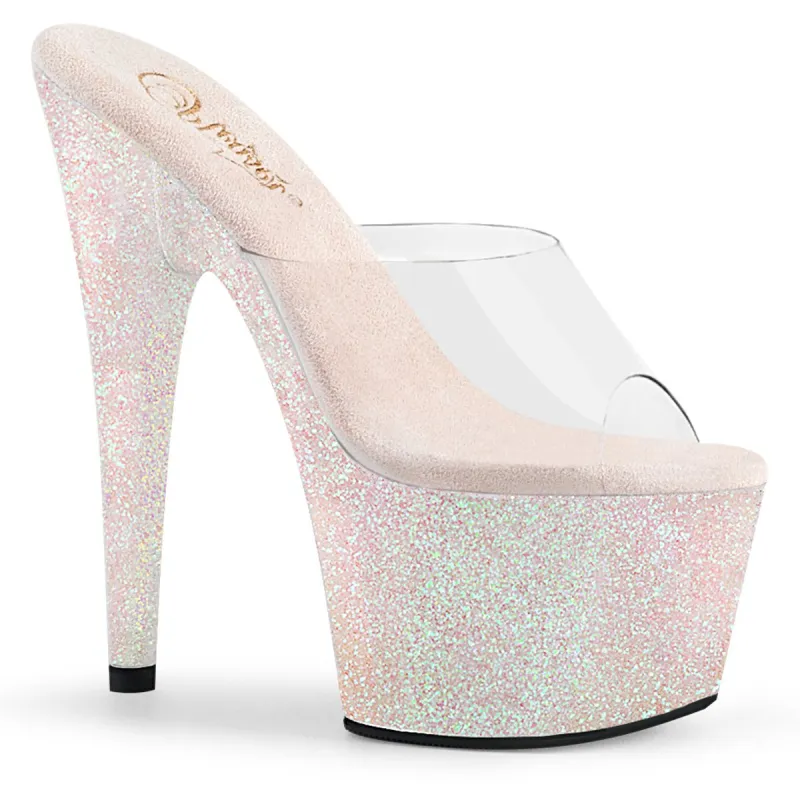 Pleaser Adore-701HMG-Clear/Opal-Size 8-Clearance sold by Shoe Freaks