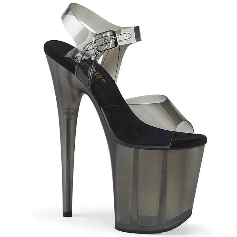 Pleaser Flamingo-808N-T-Black-Smoke-Size 5-Clearance sold by Shoe Freaks