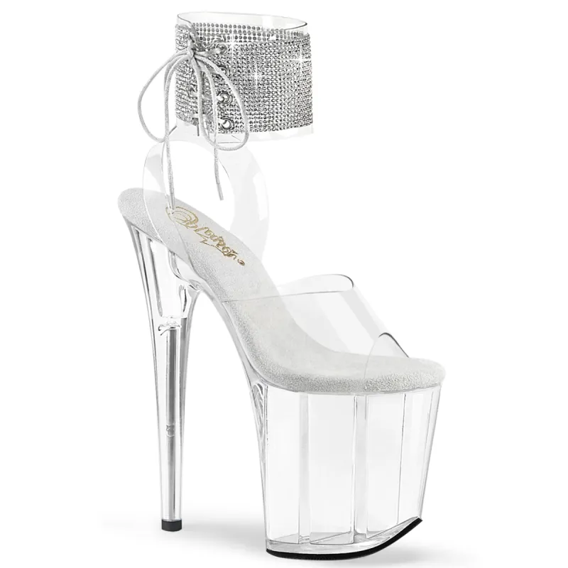Pleaser Flamingo-891-2RS-Clear/Clear-Size 7-Clearance sold by Shoe Freaks