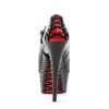 Pleaser Delight-687FH-Black-Red-Size 11-Clearance sold by Shoe Freaks