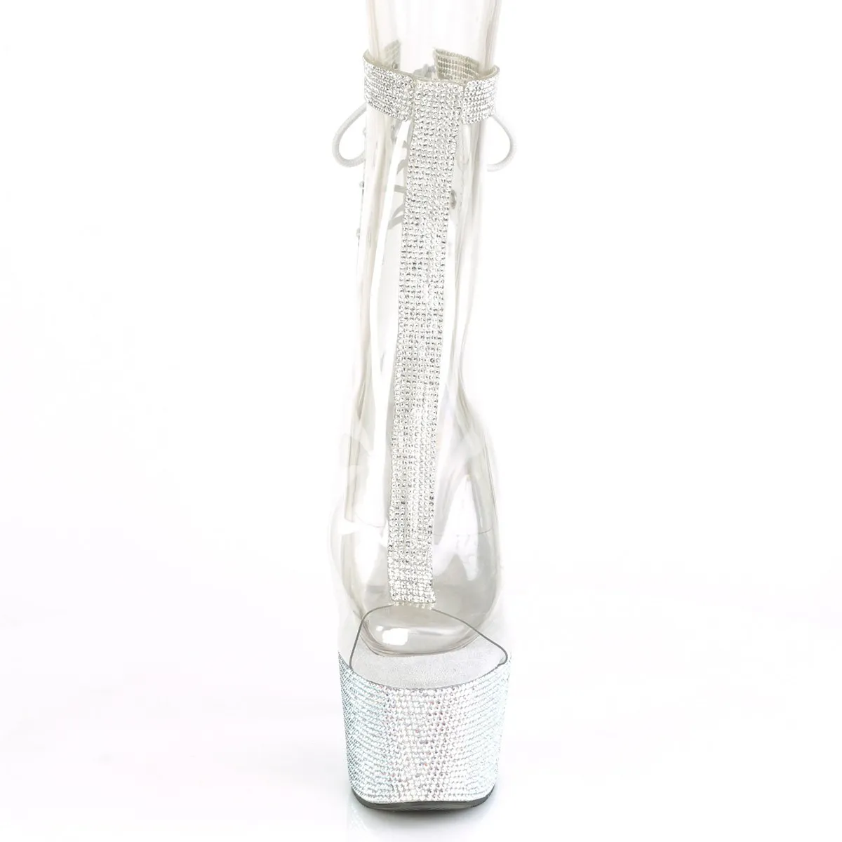 Pleaser Bejeweled-1018C-2RS-Clear/Silver-Size 8-Clearance sold by Shoe Freaks product image thumbnail 2