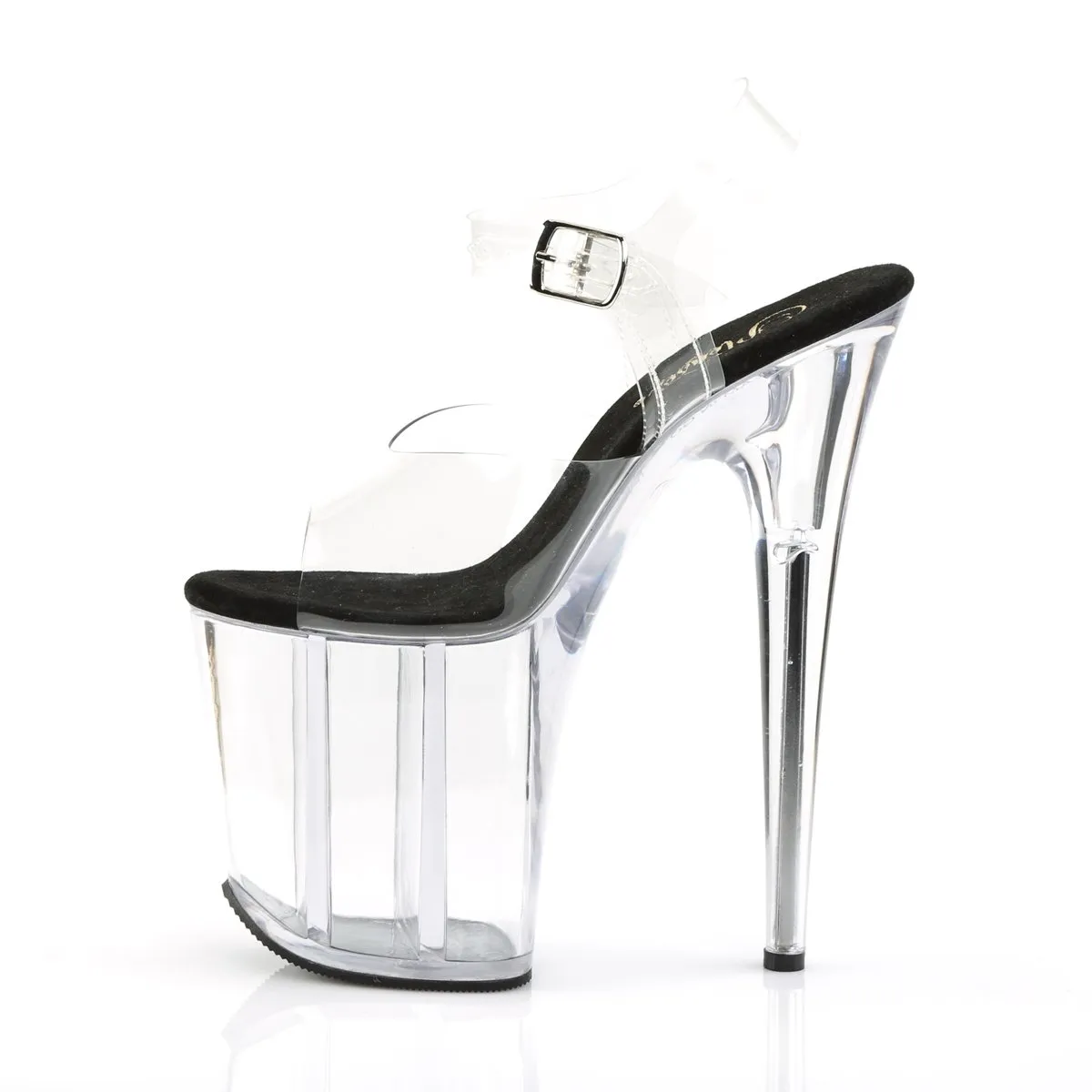 Pleaser Flamingo-808-Clear-Black-Clear-Size 5-Clearance sold by Shoe Freaks product image thumbnail 3