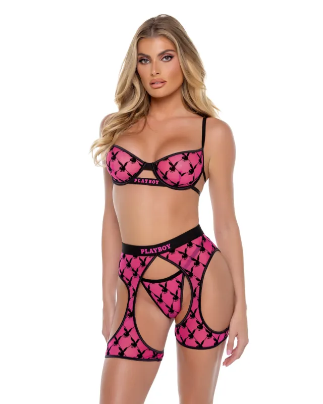 Playboy Flocked Bunny Chaps sold by Shoe Freaks