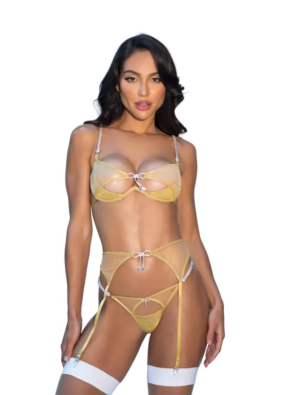 Gilded Beauty 3-Piece Garter Set sold by Shoe Freaks