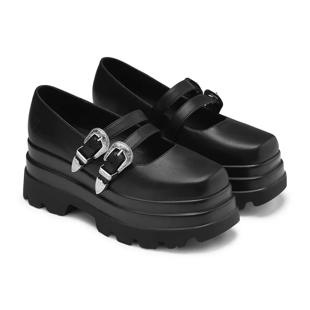 Damona Trident Ornate Buckle Mary Janes - Black-Size 8-Clearance sold by Shoe Freaks product image thumbnail 3