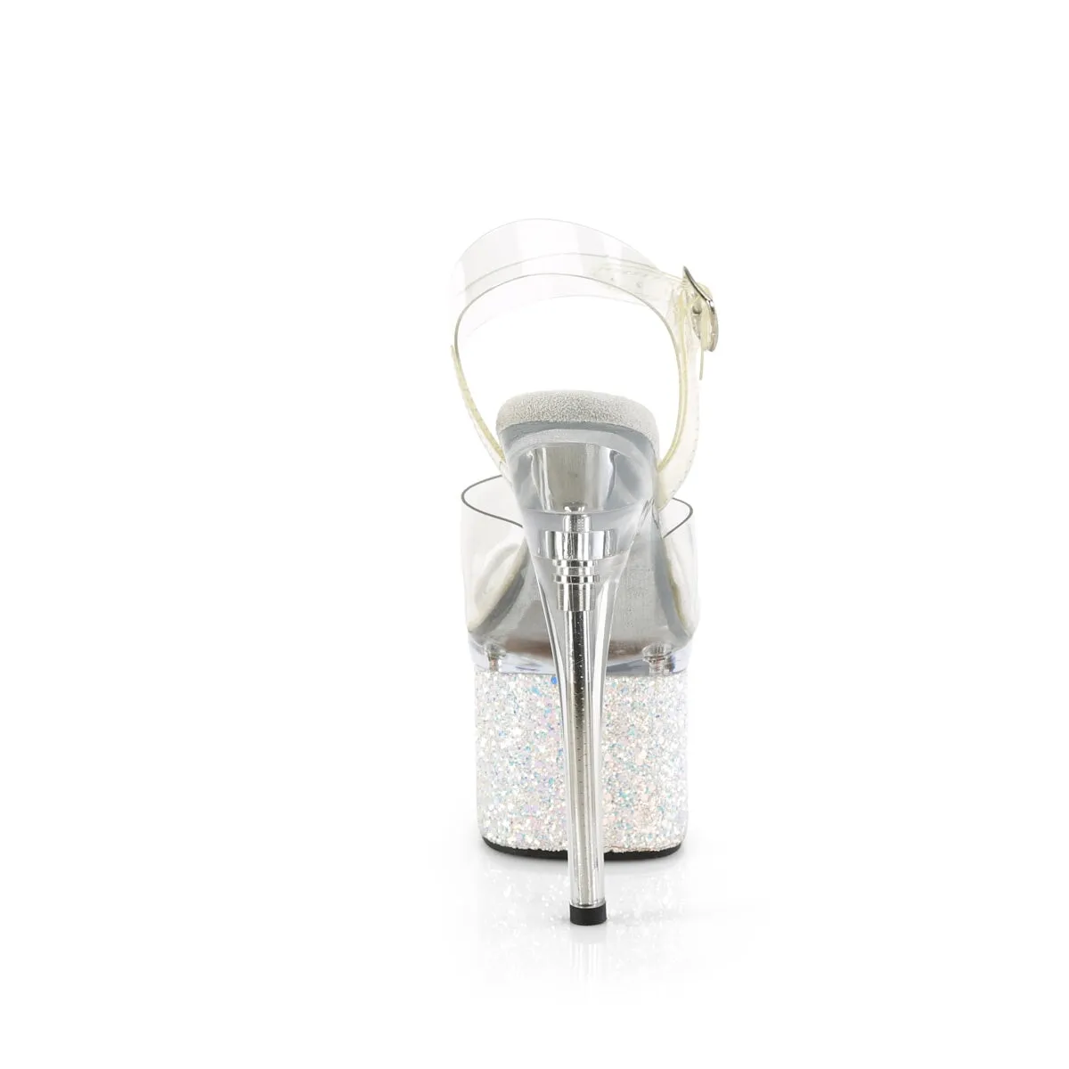 Pleaser Esteem-708LG-Clear/Clear-White-Size 8-Clearance sold by Shoe Freaks product image thumbnail 4