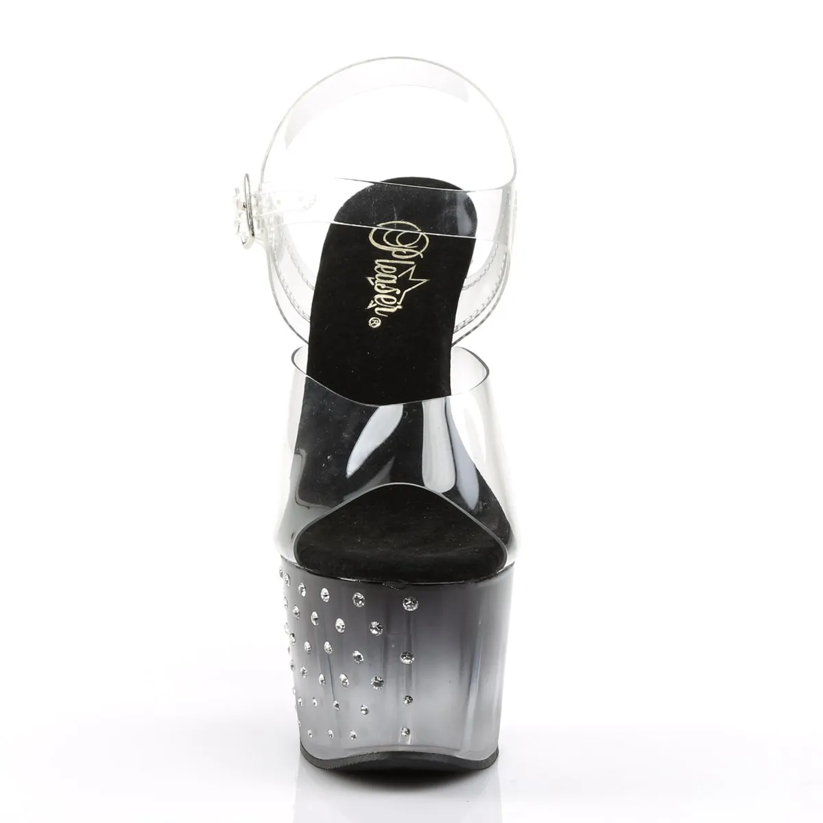 Pleaser Stardust-708T-Clear-Black-Size 8-Clearance sold by Shoe Freaks product image thumbnail 2