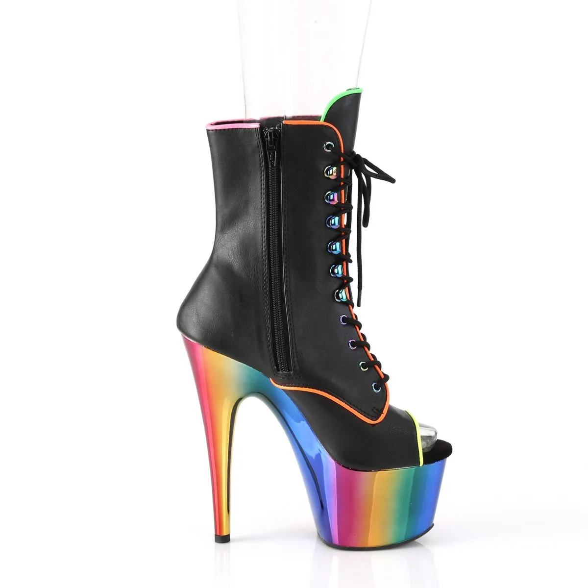 Pleaser Adore-1021RC-02-Black/Rainbow-Size 5-Clearance sold by Shoe Freaks product image thumbnail 5